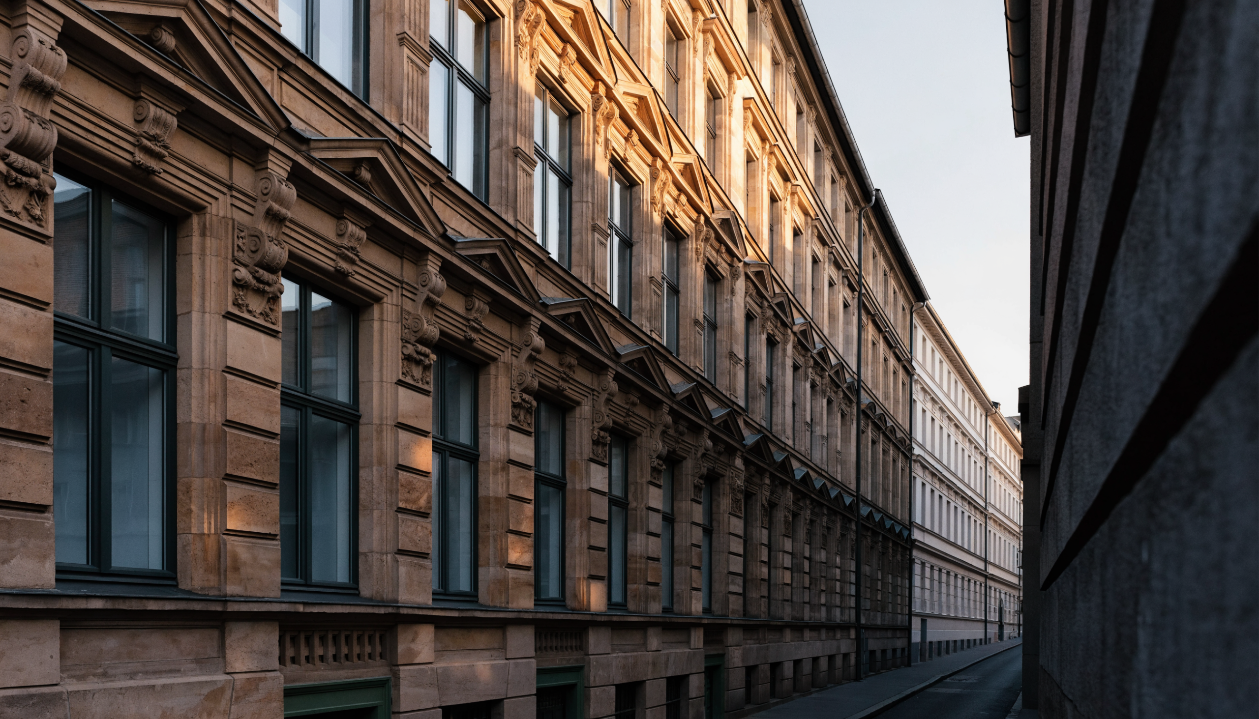Vermessungsbüro für Architekten – Stuttgarter Gründerzeit-Altbaufassade