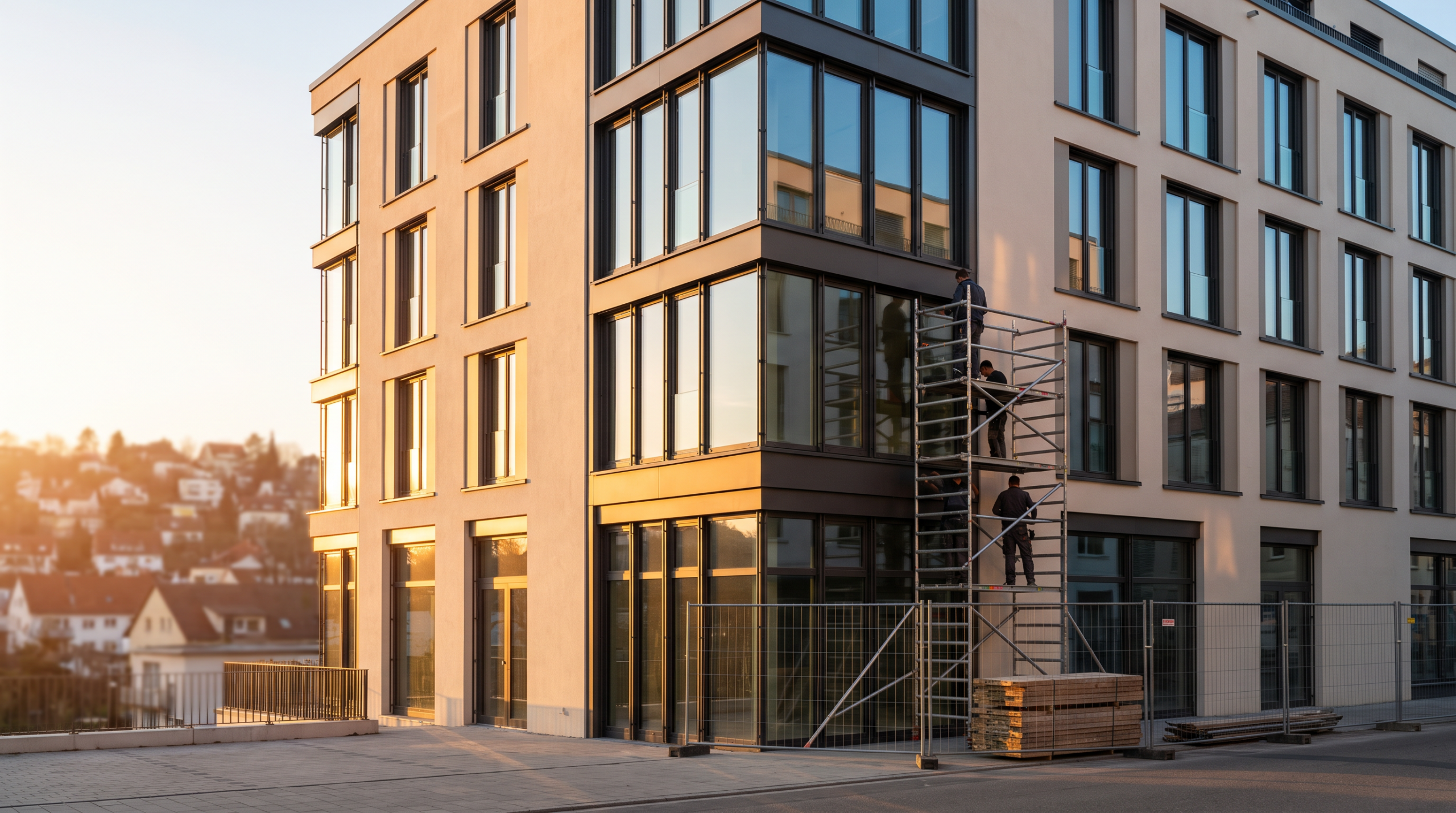 As built – fertiggestellter Neubau in Stuttgart bei der Übergabe