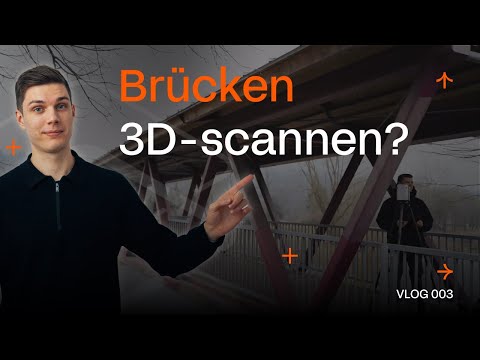 Vorschaubild zum Video: 3D-Scan einer Brücke mit tachymetrisch eingemessenen Kontrollpunkten
